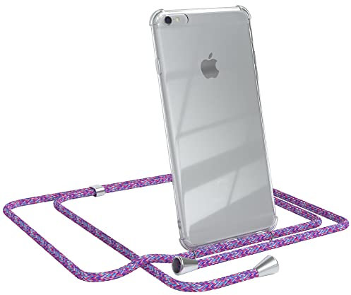 EAZY CASE Handykette kompatibel mit iPhone 6 / 6S Plus Handyhülle mit Umhängeband, Handykordel mit Schutzhülle, Silikonhülle, Hülle mit Band, Stylische Kette mit Hülle für Smartphone, Unicorn