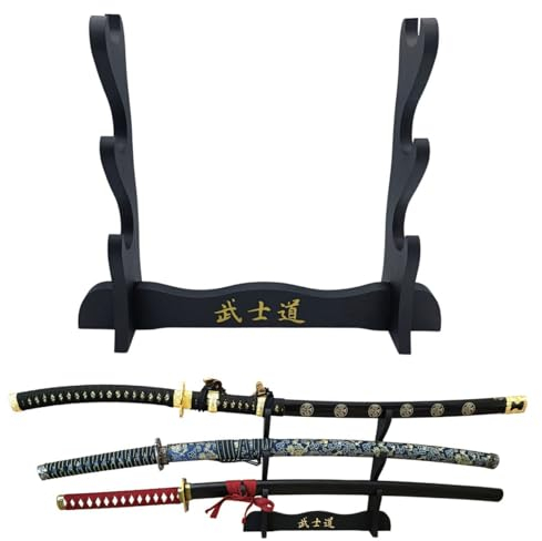 Shop SoftAir® Supporto Espositore Stand in Legno per 3 Katane da Tavolo Pavimento