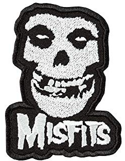 The Misfits Patch - Embroidered Crimson Ghost Skull - Punk Rock Band Logo Patches - Horror Punk Music - Iron On Embroidery - Size:7.6 cm x 9.9 cm