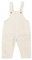 Camilife bebé Bambini Unisex Salopette in Velluto a Coste Pantaloni con Bretelle per 1-4 Anni Vintage Retro per Primavera Autunno - Bianco Beige Taglia 80