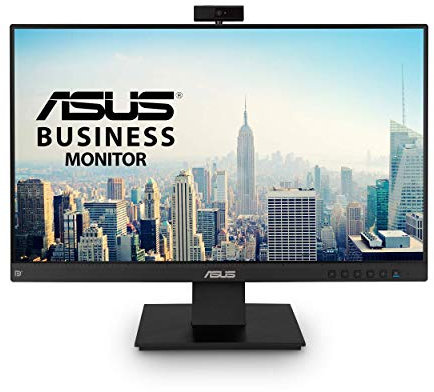 ASUS BE24EQK Monitor de Negocios de 23.8 Pulgadas con IPS Full HD 1080P, Cuidado de los Ojos, DisplayPort HDMI, sin Marco, cámara Web Ajustable integrada de 2 MP, Matriz de micrófonos, Altavoz