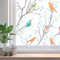 Beautysaid Privacy Window Film: Stained Glass Window Film, No-Glue Frosted Window Film, Static Cling Film, Birds Window Sticker for Home Bathroom (Stained, 45 x 200cm)