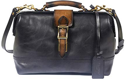 OLD TREND Arzttasche aus echtem Leder, GRAU, Einheitsgröße