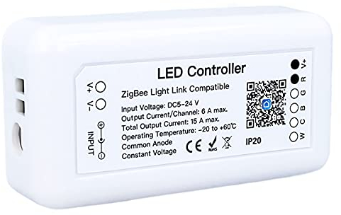 LEDLUX ZigBee Controller Led Dimmer 12V 24V Tuya App, für LED-Streifen, kompatibel mit Alexa Google Home Hue (1CH)
