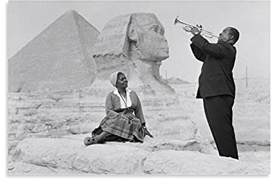 MMMU Jazz Louis Armstrong Poster, dekoratives Gemälde, Leinwand, Kunstdruck, Wohnzimmer, Schlafzimmer, ästhetische Poster, 20 x 30 cm