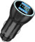 QC3.0 Caricatore da Auto 36W Con Voltmetro LED in Metallo - Presa USB Rapida Con Accendisigari e Adattatore Doppio QC 3.0 per Tablet e Telefono