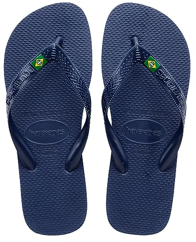Havaianas - Top Brasil, Bequeme, Robuste und Leichte Badelatschen, mit Rutschfesten Sohlen, Brasilien-Flagge auf den Riemen, Unisex Erwachsene