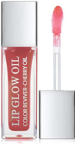 Lip Gloss Plumping Lip Oil, Hydrating Lip Gloss Getönte Lippenbalsam Lippenpflege Transparent Lip Balm, Lip Glow Oil Non-Sticky Glitter Shine Primer Lip Tint (#02 Coral Orange)