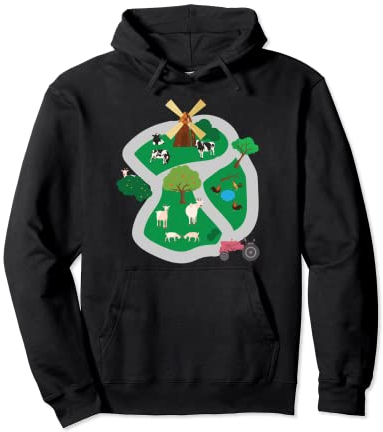 Spielteppich Dorf Track Vorn - Spielstraße Auto Geschenk Pullover Hoodie