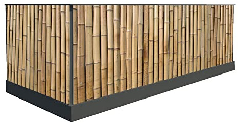 Brise-vue pour balcon - 100 cm de haut ou autre - Protection contre le vent - Bordure de balcon - Brise-vue - Tapis brise-vue - Couverture de terrasse (300 x 90 cm, motif 3)