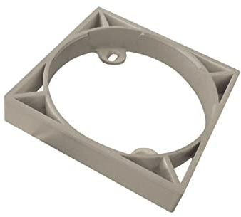 L&S Aufbauring quadrat für Led Einbauleuchten, Zubehör für Einbauleuchte Moonlight, Kunststoff Edelstahl-Effekt