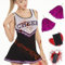FORMIZON Zombie Cheerleader Kostüm, Horror Cheerleader Zombiekostüm, Cheerleader Kostüm Damen mit Pompoms und Kunstblut, Halloween Kostüm Erwachsene für Mädchen Halloween Carnival Party Cosplay (L)