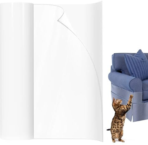Kratzschutz Katze, 20cmx5m Anti Kratz Folie für Katzen, Sofaschutz Katze, Transparent Kratzschutz Tape für Sofa, Tür, Wand, Möbel
