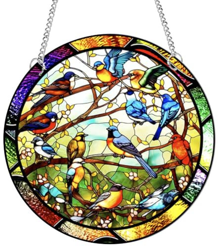 Kolibri-Acryl-Fensterdekoration, gebeizter Vogel-Sonnenfänger für Fenster, Terrasse, Wand, Haus und Garten