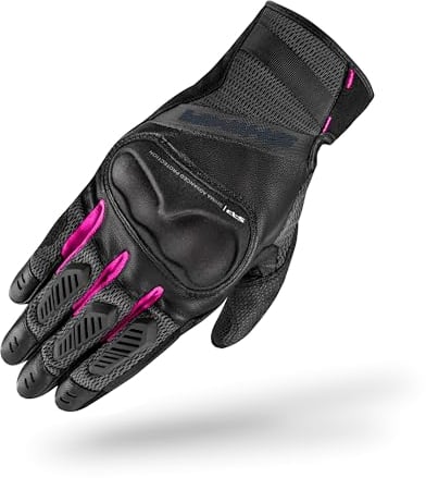 SHIMA HERO GLV Motorrad Handschuhe Damen Leder Kurze Sommer Motorradhandschuhe Schutz Touchscreen Stadt Lederhandschuhe Motorcycle Belüftet Verstärkt Perforiertes Leicht (Damen, Rosa, S)