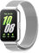 CHANRASI Correa compatible con Samsung Galaxy Fit 3, Metal ajustable de acero inoxidable reloj pulsera de repuesto para Samsung Galaxy Fit 3 Plata