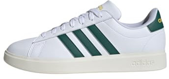 adidas Men's Grand Court Cloudfoam Comfort Schuh Cloud White/Collegiate Green/Utility Yellow 42