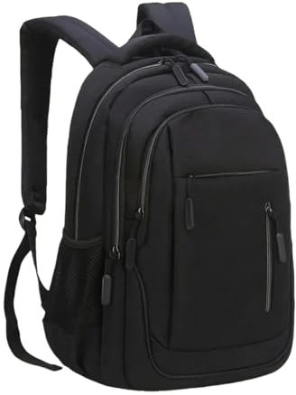 CNYMFF Rucksack Rucksack Mit Großer Kapazität Rucksack Männer Laptop -Rucksäcke Oxford Black High School Taschen Teen College Boy Jungen Schüler Rucksack Rucksack-Top Schwarz-50X35X19 Cm