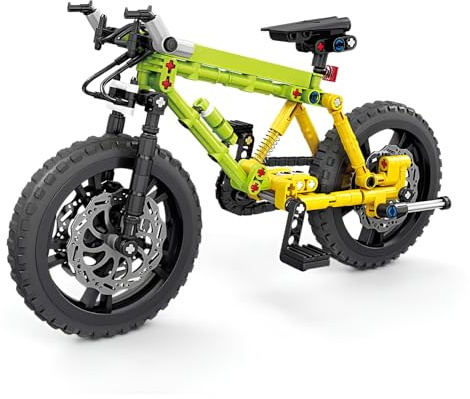 Fahrrad Bausatz, Mountainbike Modell mit Realistischen Funktionen (Grün) | 120 Teile, Baubares Fahrrad Display Modell für Wohnaccessoire, Mint Lernspielzeug Geschenk für Erwachsene Kinder ab 14 Jahren