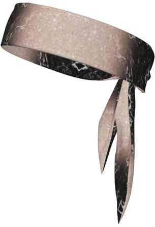 Cerchietto per capelli con stampa color marmo oro rosa, versatile, per uomini e donne, per basket, corsa, tennis
