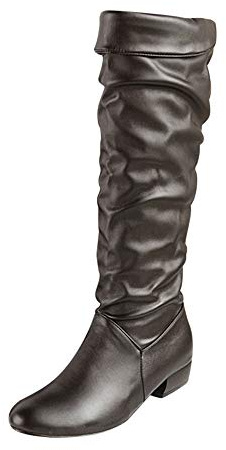 Yekdmxop Stivali da Donna Stivali Medi da Donna Suola Interna Tacco Basso Stivaletti da Combattimento Leggere Stivali Alti con Tacco Antiscivolo Chelsea Boots Donna Scarponi Donna Invernali