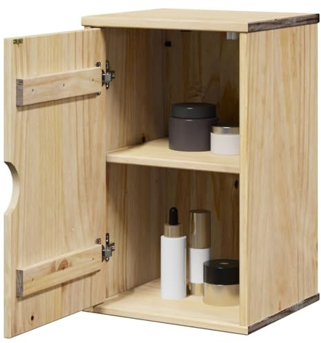 Juroupi Bad-Wandschrank Badezimmer HäNgeschrank Wandschrank HäNgend Badschrank OTTA 35x30x55 cm Massivholz Kiefer