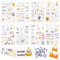 8 Sheets Happy Birthday Stickers, DIY Stickers, Birthday Gift Stickers, Cartoon Birthday Decals Cake Balloon Stickers for Birthday Christmas Gifts Cards Envelope Scrapbook Party Decor (Colorful)