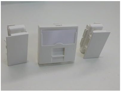 Planet Wattohm - Prise reseau RJ45 Cat 6 STP Type 45x45mm pour goulotte d'installation 2 modules LOGIX 49069