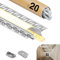 GEEKLUX 20 x LED Trockenbauprofil für led leiste 2 m (20 m), Led Profil für Stripes bis 25 mm Breite oder Zwei Stripes, led schiene Mit Halbtransparentem PC Diffusor, Maße: 64,2 x 13,8 mm