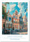 Happymotive – Städte Poster A3 & A4 | Illustrierte Wandbilder in Farbe | Moderne Wanddeko für Wohnzimmer, Schlafzimmer & Büro | Hochwertiger Druck auf 300g Papier (Amsterdam, DIN A4)