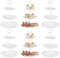 AHAQU 6PCS 3 Tier Cupcake Stand, Plastic Cake Stands for Afternoon Tea, Round Fruit Dessert Stand Display for Birthday, Party, Anniversary, Baby Showers, Wedding- White