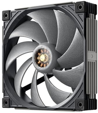 Sudokoo MACH140 Ventilador de Alto Rendimiento para CPU PC,140mm, 500-3000 RPM PWM, Motor Trifásico de 10 Polos y 12 Ranuras, Material LCP Duradero, Rodamiento Hidráulico Híbrido, 6 Años de Garantía