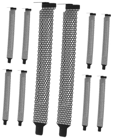 Angoily 10pcs Metal Pci Slot Covers, Vented Dust Cover Plates for Graphics Cards and Computer Cases, Easy Install Cooling Accessory for PC Chassis