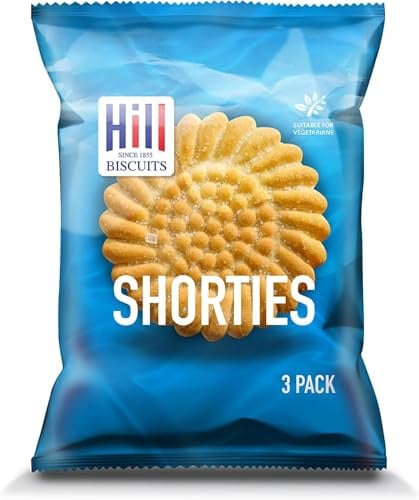 Hill Biscuit Portion Mini Packs | Perfect for On-The-Go Snacking, Office, Travel | Shorties Flavour - 20 Packs (3 Biscuits In Each Pack)