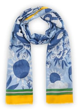 CODELLO Damen Leichter Schal aus reiner Baumwolle mit gewebten Streifen