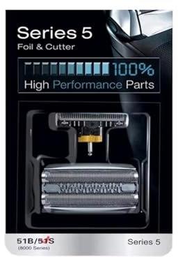 51S Ersatz-Schneidfolienkopf, Kompatibel Mit Braun, WaterFlex Series 5 Elektrorasierern, Serien 8000,8970,8985,8986,8987,550,570 51S(1pc-51S-)