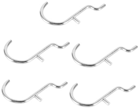 DECORNIJIA 5 pezzi Ganci U per Pannelli Forati in Inossidabile Ganci Pensili Resistenti per Organizzazione Cucina Garage e Ufficio Supporto Sicuro per Attrezzi e Accessori