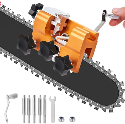Sanfoelek Chainsaw Sharpener jig,Quick Sharpening Portable Chainsaw Sharpening Tool Set,Suitable for All Kinds of Chain Saws and Electric Saws