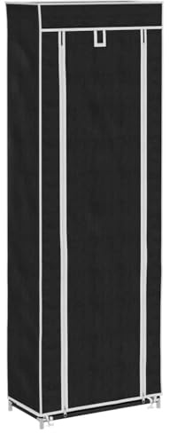 Jkghdrt Schuhschrank 20 Paar, 8 Schichten, 57 x 29 x 162 cm, Schuhregal mit Reißverschluss für Schlafzimmer, staubdichter Vlies-Schuhschrank, platzsparend und leicht beweglich