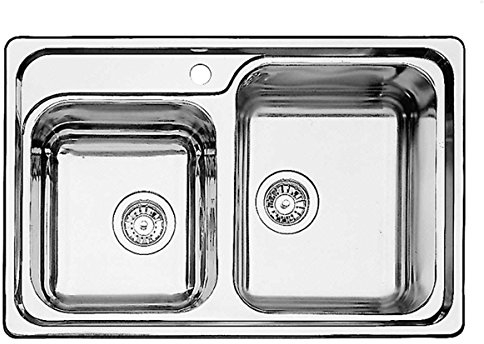 BLANCO Classic 8, Küchenspüle, Einbauspüle, Becken rechts, ohne Ablauffernbedienung, Edelstahl Seidenglanz; 507543