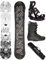 Airtracks Herren Snowboard Set Freestyle Freeride Wide Board Akasha Wide 159 - Snowboard Bindung Master - Softboots Star Black 41 - SB Bag