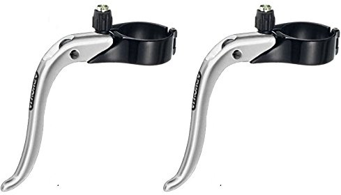 Alhonga HJ-R263A Bremshebel für Zeitfahren, Triathlon, Fixie, Rennrad, silberfarben