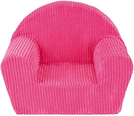 Fun House | Fauteuil Club Rose Uni pour Enfants 12 Mois+ | Mousse Légère et Lavable | Dimensions 52 X 33 X 42 Cm | Licence Officielle | Origine France Garantie | Mobilier Bébé Garçon Fille