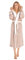 LEVERIE Lunga vestaglia invernale donna in pile con cinturino e tasche, Mod. 1 beige/bianco, S