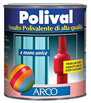 SMALTO LUCIDO PER SUPPORTI CRITICI POLIVAL LT. 0.750 (BIANCO ALLUMINIO)