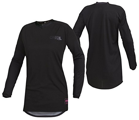O'NEAL | Motocross-Shirt Langarm | MX MTB | Passform für mehr Bewegungsfreiheit, atmungsaktiv und feuchtigkeitstransportierend | Element Womens Jersey Classic Black | Erwachsene | Schwarz | Größe M