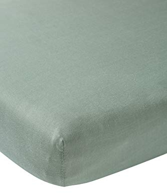 Meyco 566022 Jersey Spannbettlaken für Laufgittermatratze Spieldecke Boxmatratze 100% Baumwolle 75x95cm Stone Green