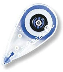 Plus Japan Mini Korrekturroller, 7 m x 5 mm, Einweg, Blau, 3 Stück