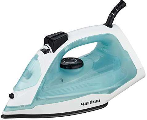 Martisan Steam Iron, 2000 W Iron with Anti-Drip System, Variable Steam and Temperature Control, Non-Stick Ironing Sole, Vertical and Horizontal Steam SG-6007