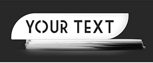 Signs – Juego de 5 placas adhesivas personalizadas con grabado del propio texto, con adhesivo para puerta, por ejemplo, Privado, Toilette, Staff Only (blanco)